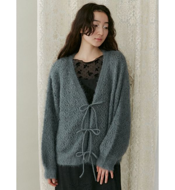 merry jenny「Vネックおはなシアーカーディガン」|カーディガン|