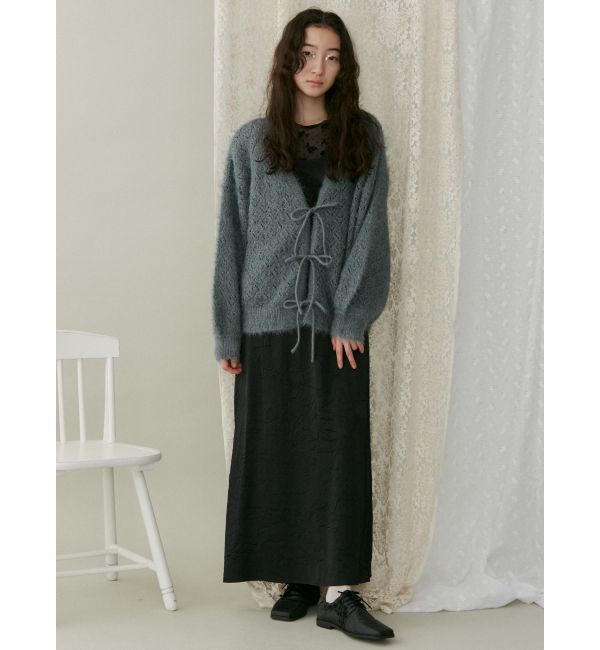 merry jenny「Vネックおはなシアーカーディガン」|カーディガン|