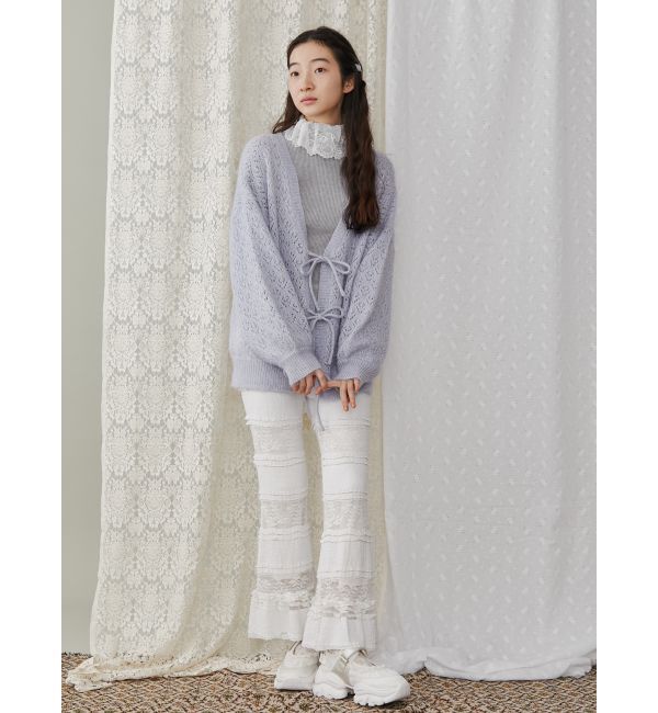 merry jenny「Vネックおはなシアーカーディガン」|カーディガン|