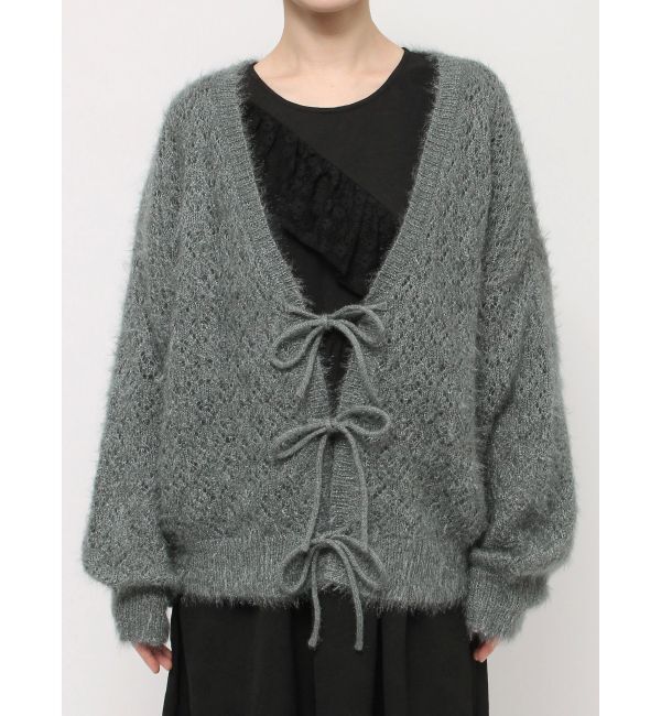 merry jenny「Vネックおはなシアーカーディガン」|カーディガン|