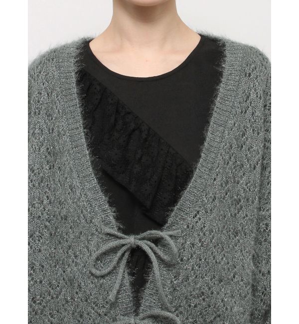 merry jenny「Vネックおはなシアーカーディガン」|カーディガン|