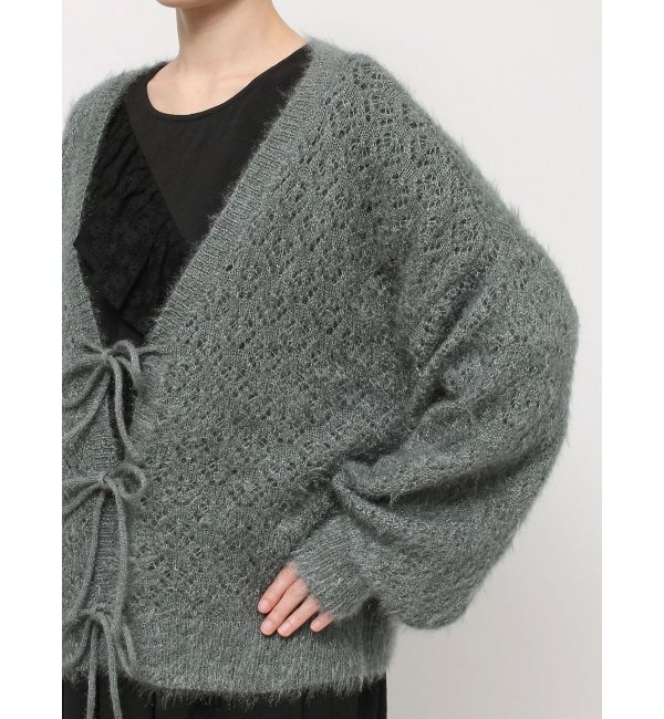 merry jenny「Vネックおはなシアーカーディガン」|カーディガン|
