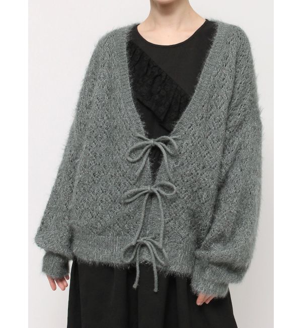 merry jenny「Vネックおはなシアーカーディガン」|カーディガン|