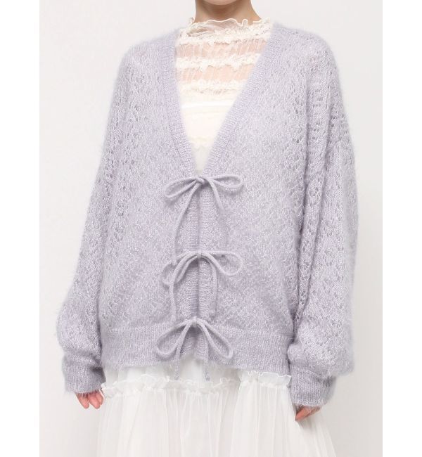 merry jenny「Vネックおはなシアーカーディガン」|カーディガン|