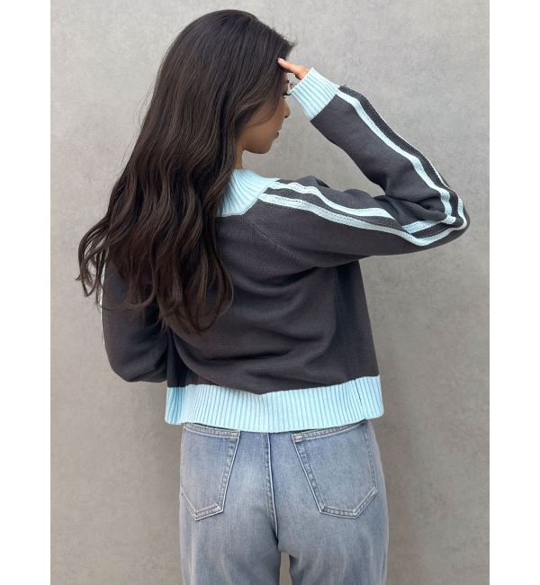 GYDA「GDアームラインニットブルゾン」|カーディガン|