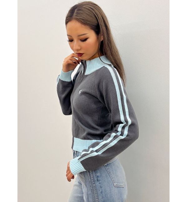 GYDA「GDアームラインニットブルゾン」|カーディガン|