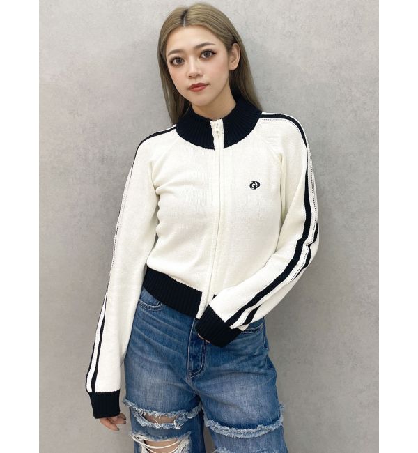 GYDA「GDアームラインニットブルゾン」|カーディガン|