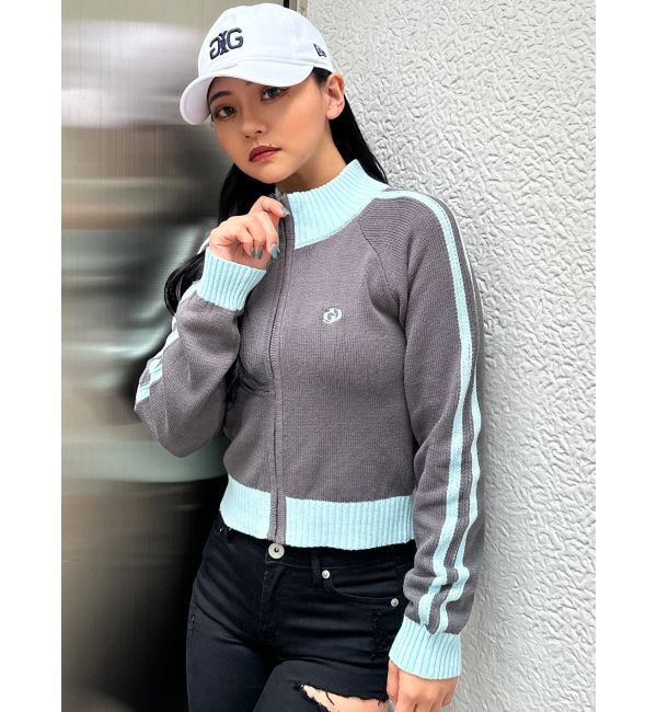 GYDA「GDアームラインニットブルゾン」|カーディガン|