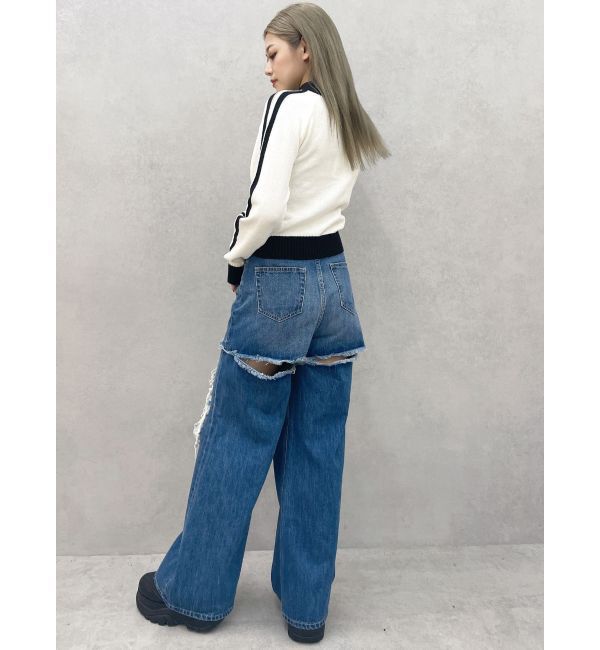 GYDA「GDアームラインニットブルゾン」|カーディガン|