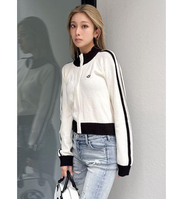 GYDA「GDアームラインニットブルゾン」|カーディガン|