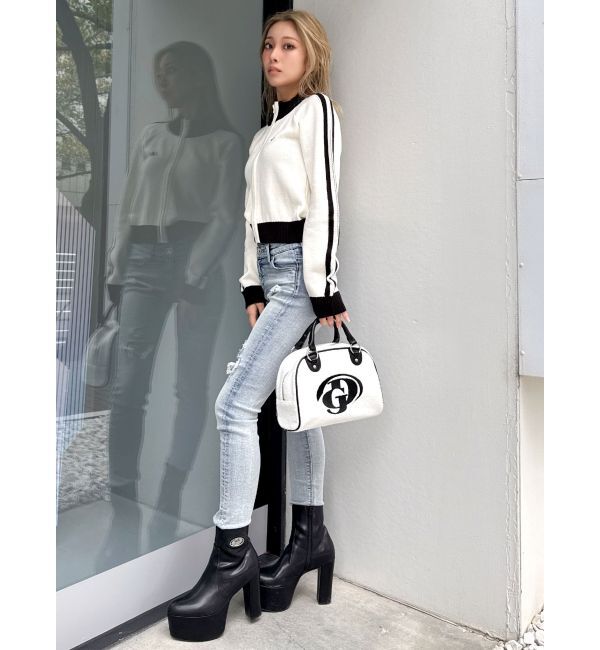 GYDA「GDアームラインニットブルゾン」|カーディガン|