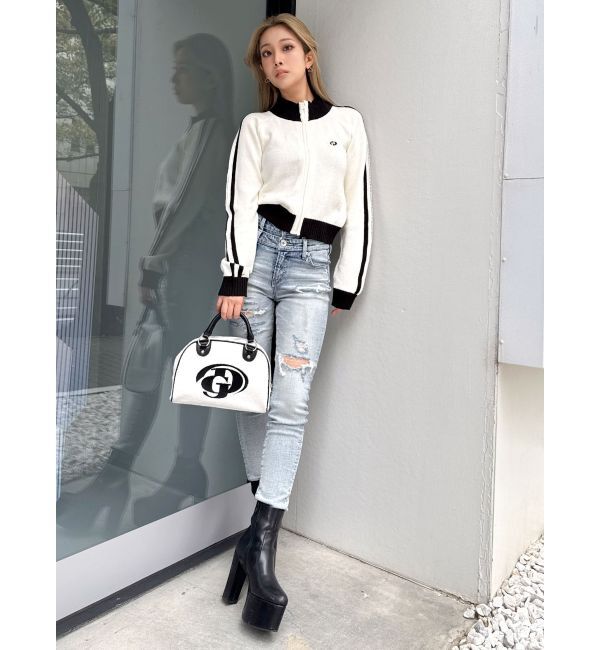 GYDA「GDアームラインニットブルゾン」|カーディガン|