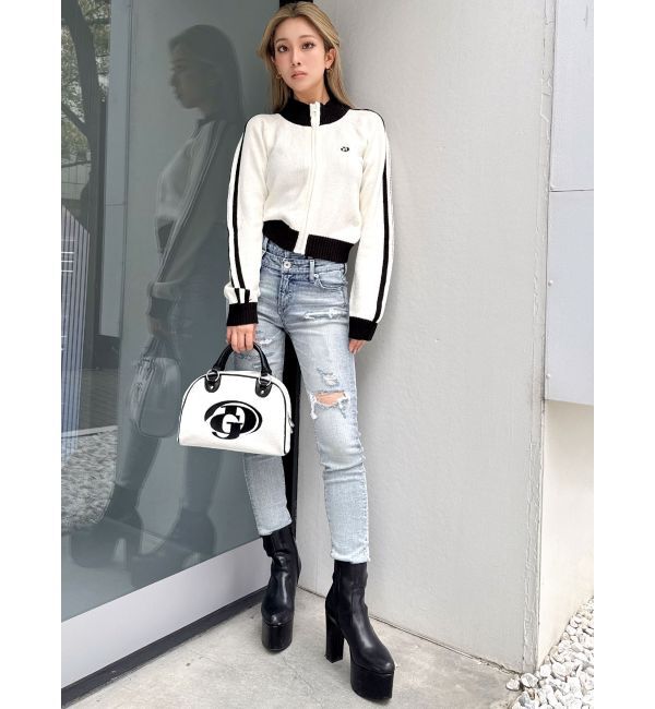 GYDA「GDアームラインニットブルゾン」|カーディガン|