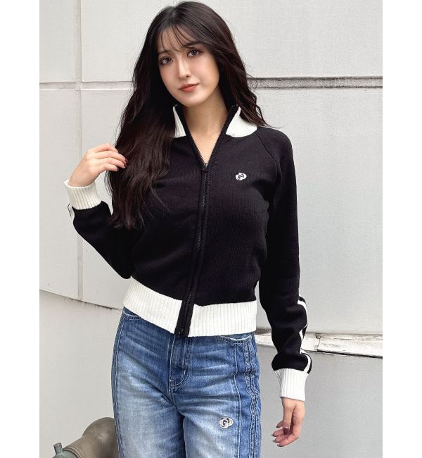 GYDA「GDアームラインニットブルゾン」|カーディガン|
