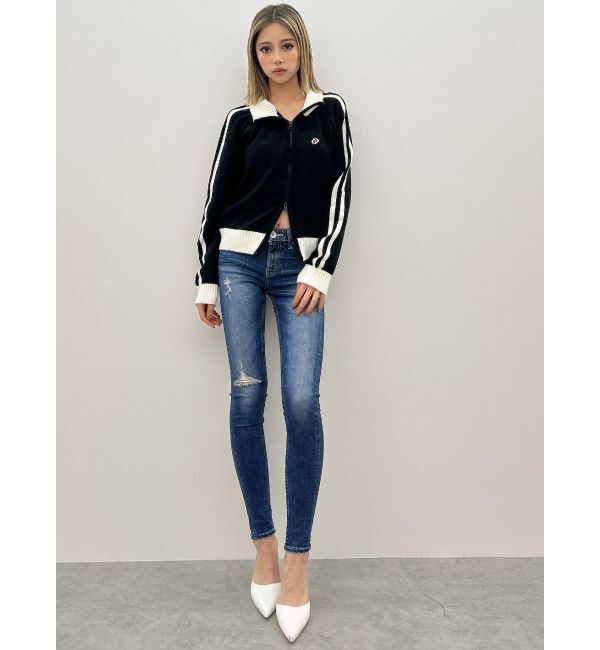 GYDA「GDアームラインニットブルゾン」|カーディガン|