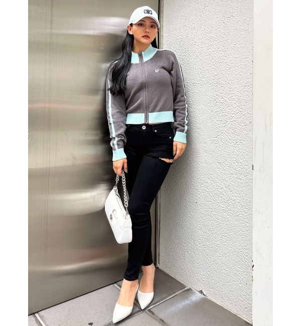 GYDA「GDアームラインニットブルゾン」|カーディガン|