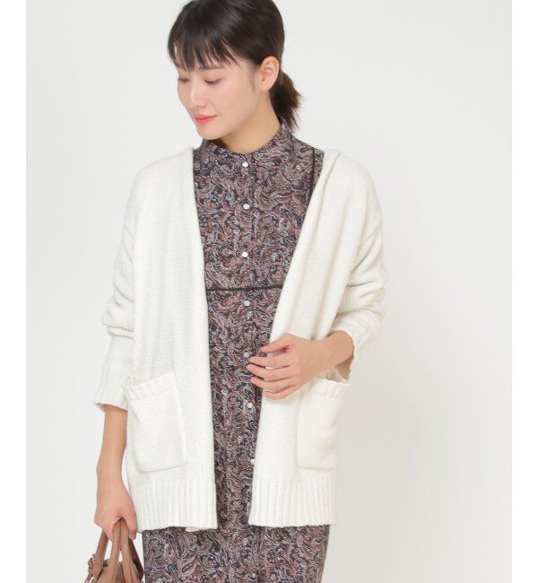 ikka「モールニットトッパーカーデ」|その他|オフホワイト
