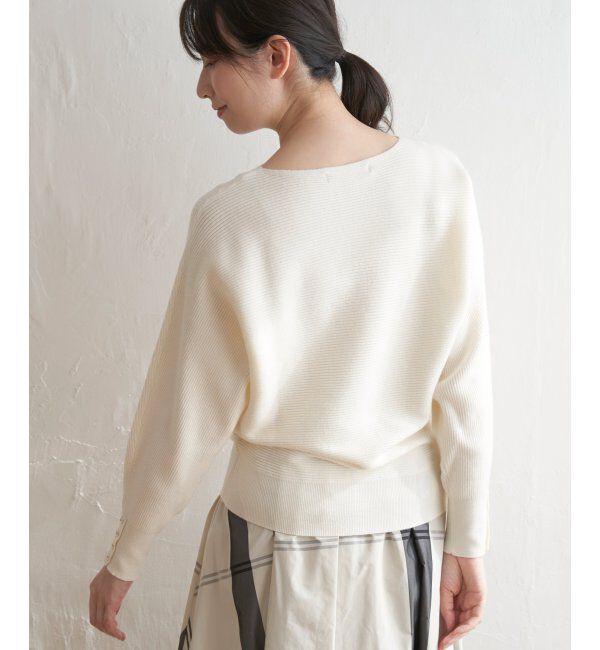 IKKA LOUNGE「横リブドルマンラメニットプルオーバー」|プルオーバー|