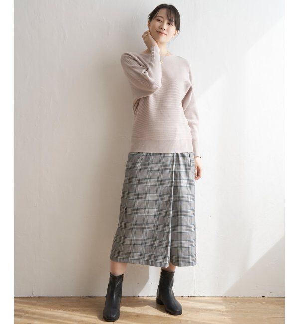 IKKA LOUNGE「横リブドルマンラメニットプルオーバー」|プルオーバー|