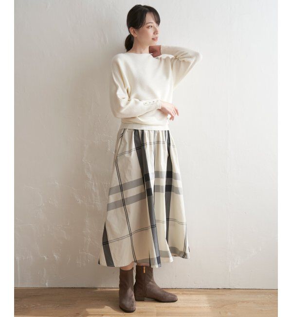 IKKA LOUNGE「横リブドルマンラメニットプルオーバー」|プルオーバー|