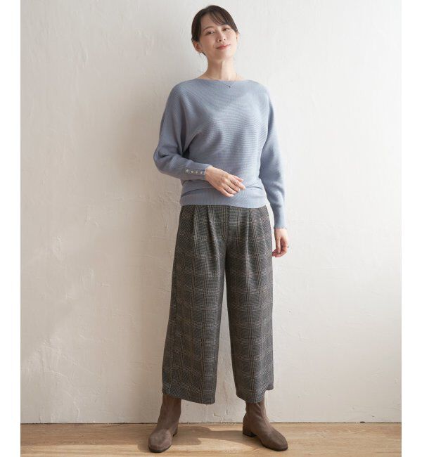 IKKA LOUNGE「横リブドルマンラメニットプルオーバー」|プルオーバー|