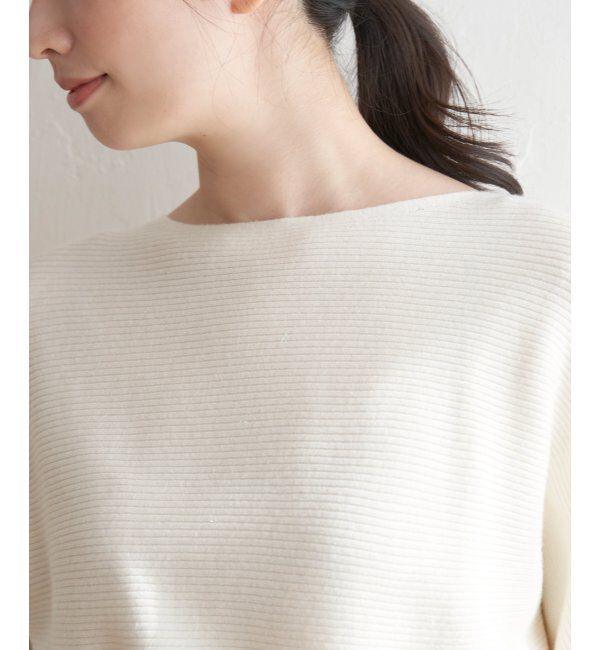 IKKA LOUNGE「横リブドルマンラメニットプルオーバー」|プルオーバー|