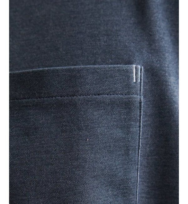 ikka「ライトダンボールジャカード襟ダブルフェイスTシャツ」|Tシャツ・カットソー|