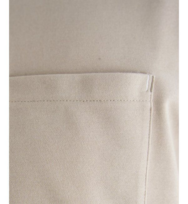 ikka「ライトダンボールジャカード襟ダブルフェイスTシャツ」|Tシャツ・カットソー|