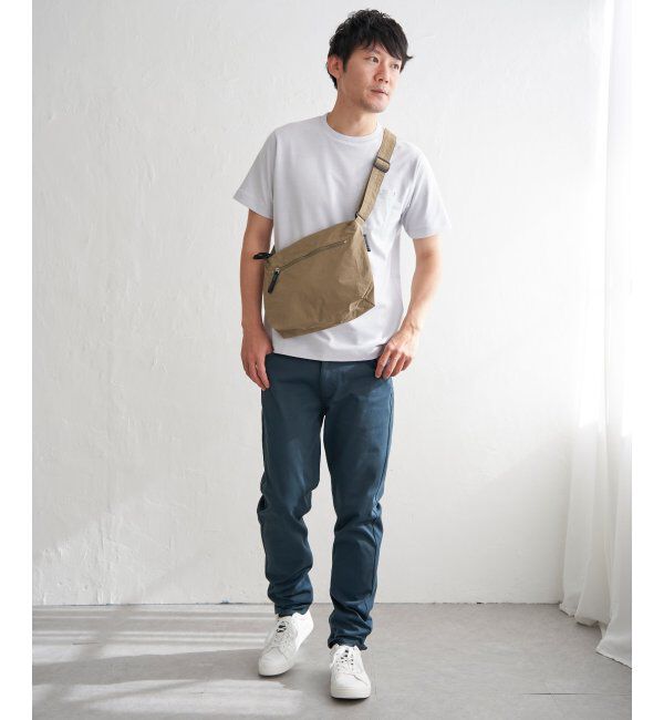 ikka「ライトダンボールジャカード襟ダブルフェイスTシャツ」|Tシャツ・カットソー|