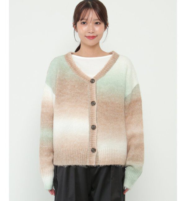 Lbc with Life「グラデーションニットカーディガン」|カーディガン|