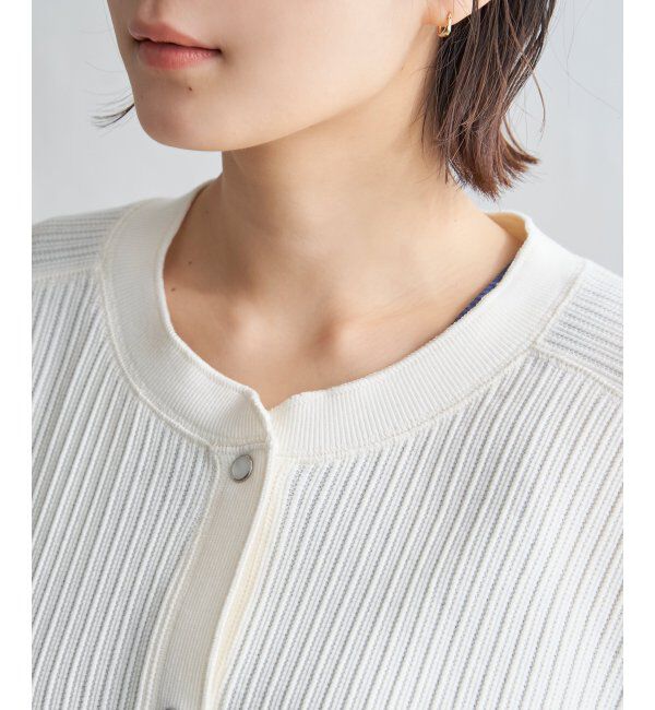 Lbc with Life「パールスナップボタンリブカーデ」|カーディガン|