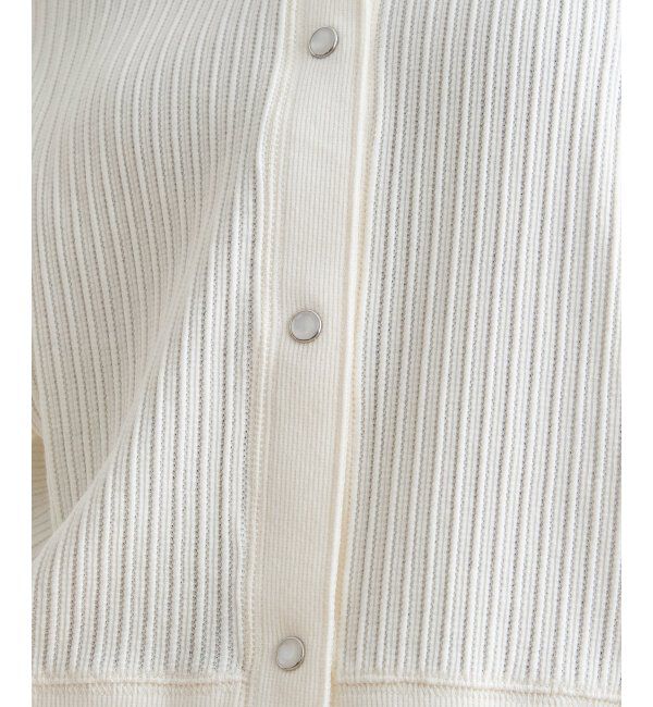 Lbc with Life「パールスナップボタンリブカーデ」|カーディガン|