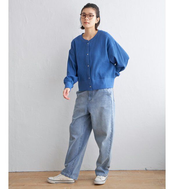 Lbc with Life「パールスナップボタンリブカーデ」|カーディガン|