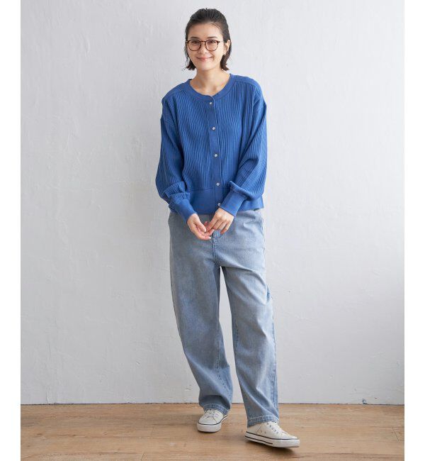 Lbc with Life「パールスナップボタンリブカーデ」|カーディガン|