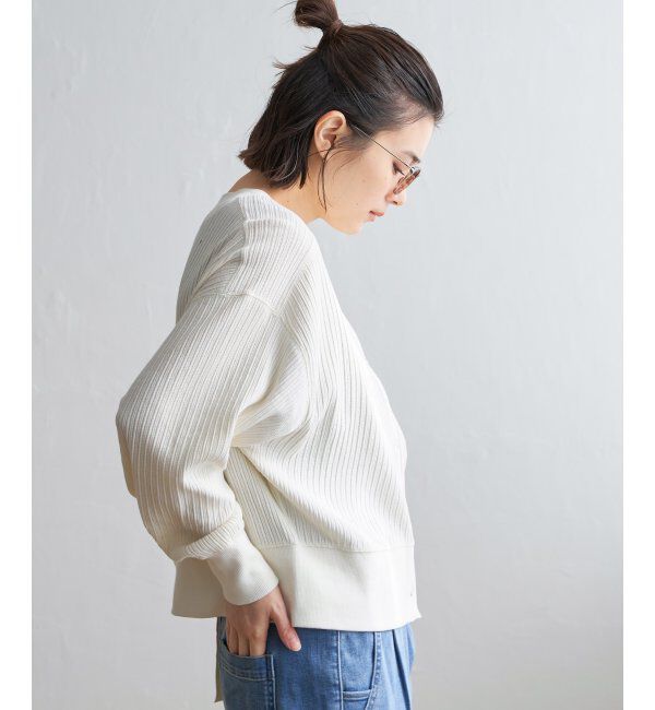 Lbc with Life「パールスナップボタンリブカーデ」|カーディガン|