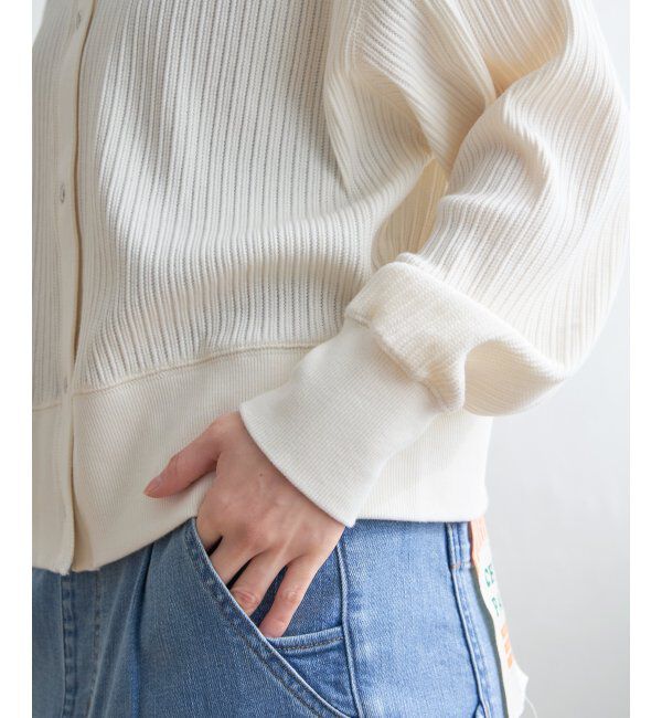 Lbc with Life「パールスナップボタンリブカーデ」|カーディガン|