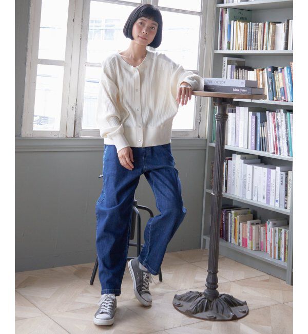 Lbc with Life「パールスナップボタンリブカーデ」|カーディガン|