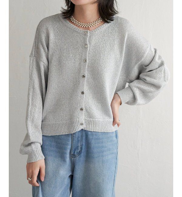 VENCE share style「ラメリリーヤーンカーディガン」|カーディガン|