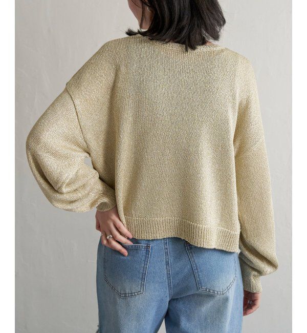 VENCE share style「ラメリリーヤーンカーディガン」|カーディガン|