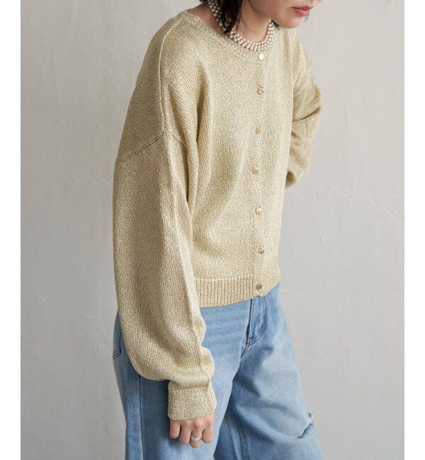 VENCE share style「ラメリリーヤーンカーディガン」|カーディガン|