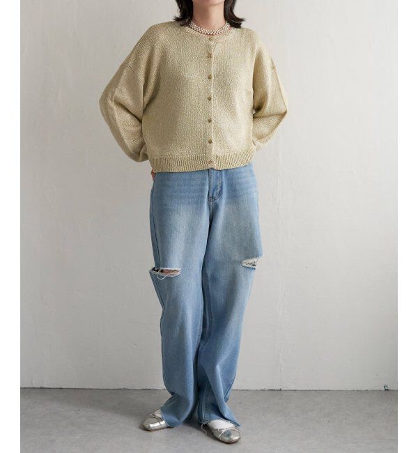 VENCE share style「ラメリリーヤーンカーディガン」|カーディガン|