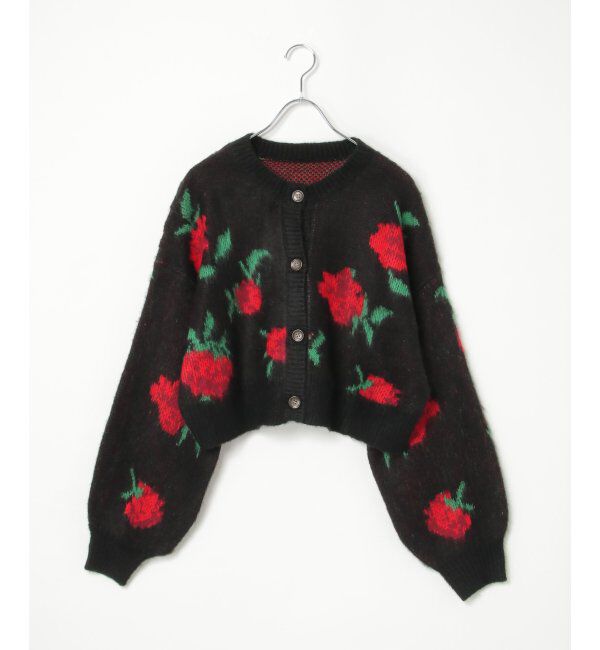 VENCE share style「レトロ花柄ジャガードカーディガン」|カーディガン|