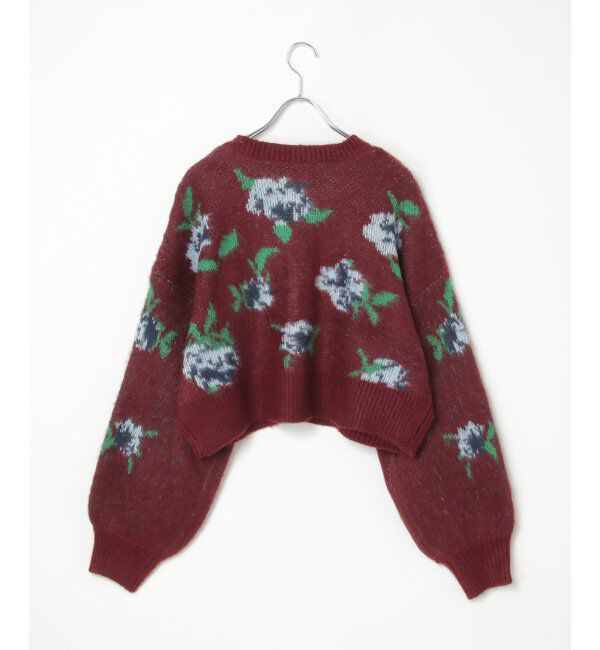 VENCE share style「レトロ花柄ジャガードカーディガン」|カーディガン|