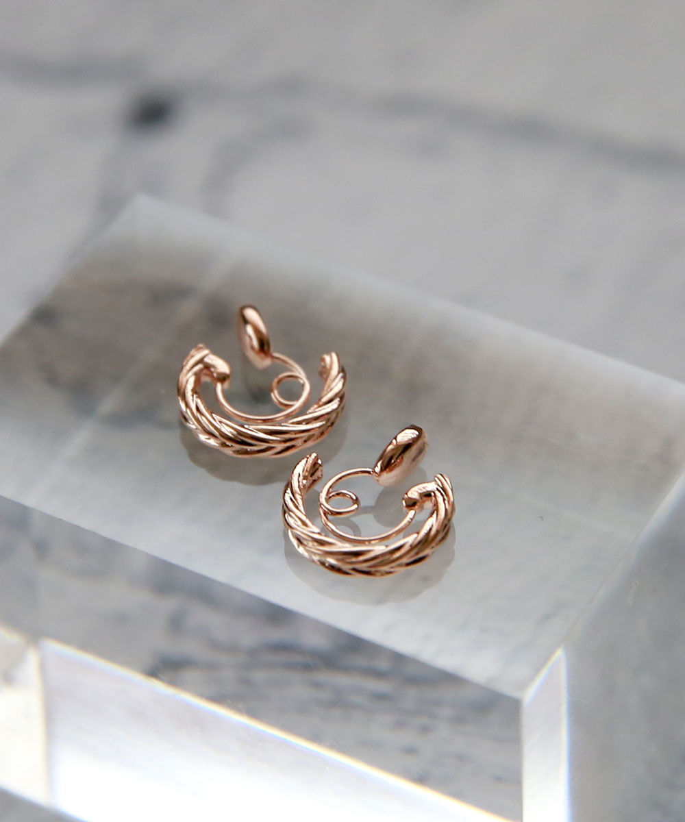 colleca la「miniループフィット・ブレイズフープイヤリング」|イヤリング|ピンクゴールド