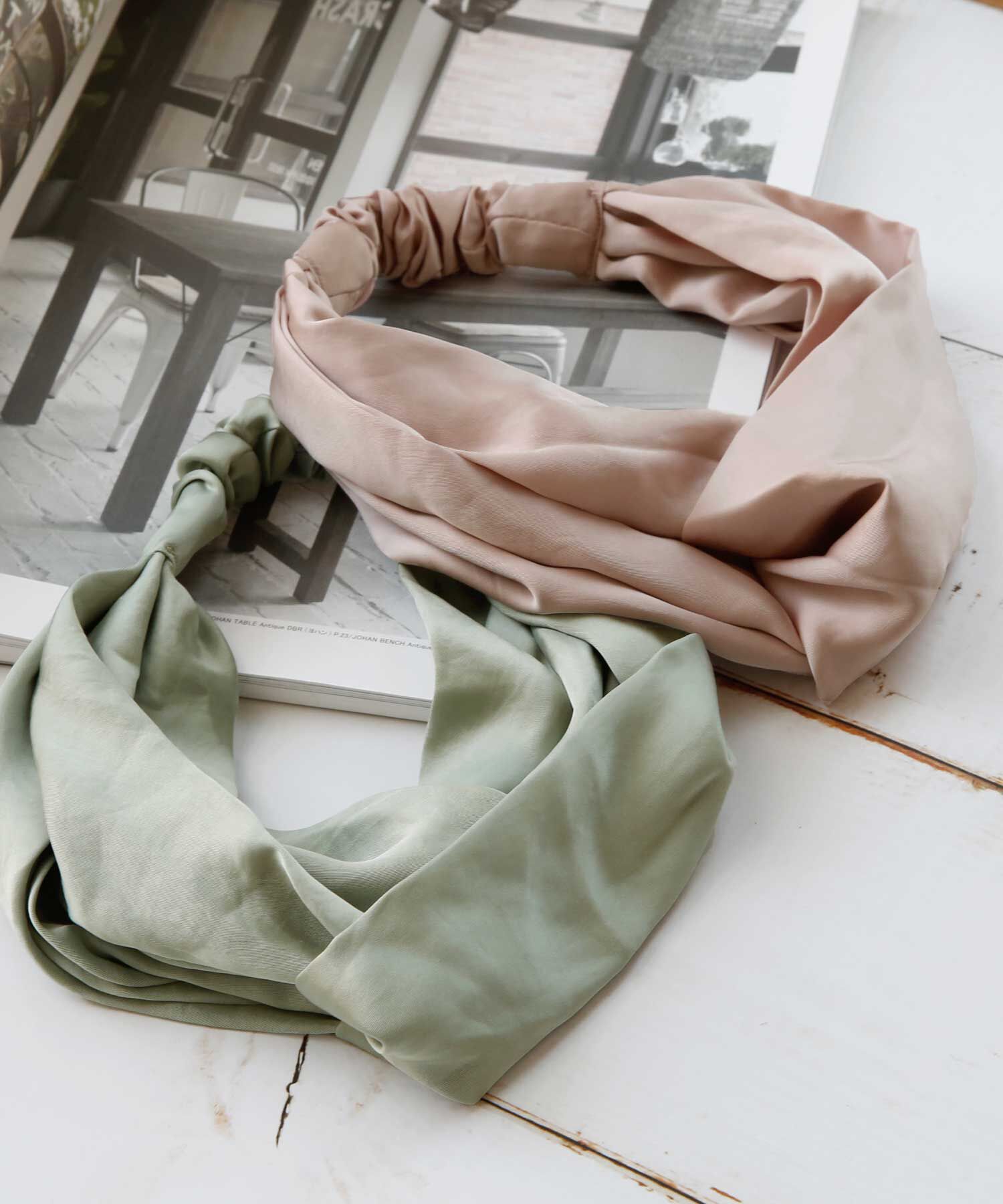 colleca la「サテンヘアターバン」|ヘアバンド|