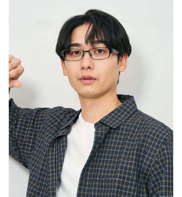  「スクエア型 メガネ｜伊達メガネ ビジネス スタイリッシュ 読書 度付き眼鏡  Zoff レンズ交換券付」|メガネ|