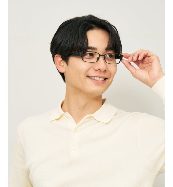  「スクエア型 メガネ｜伊達メガネ ビジネス スタイリッシュ 読書 度付き眼鏡  Zoff レンズ交換券付」|メガネ|