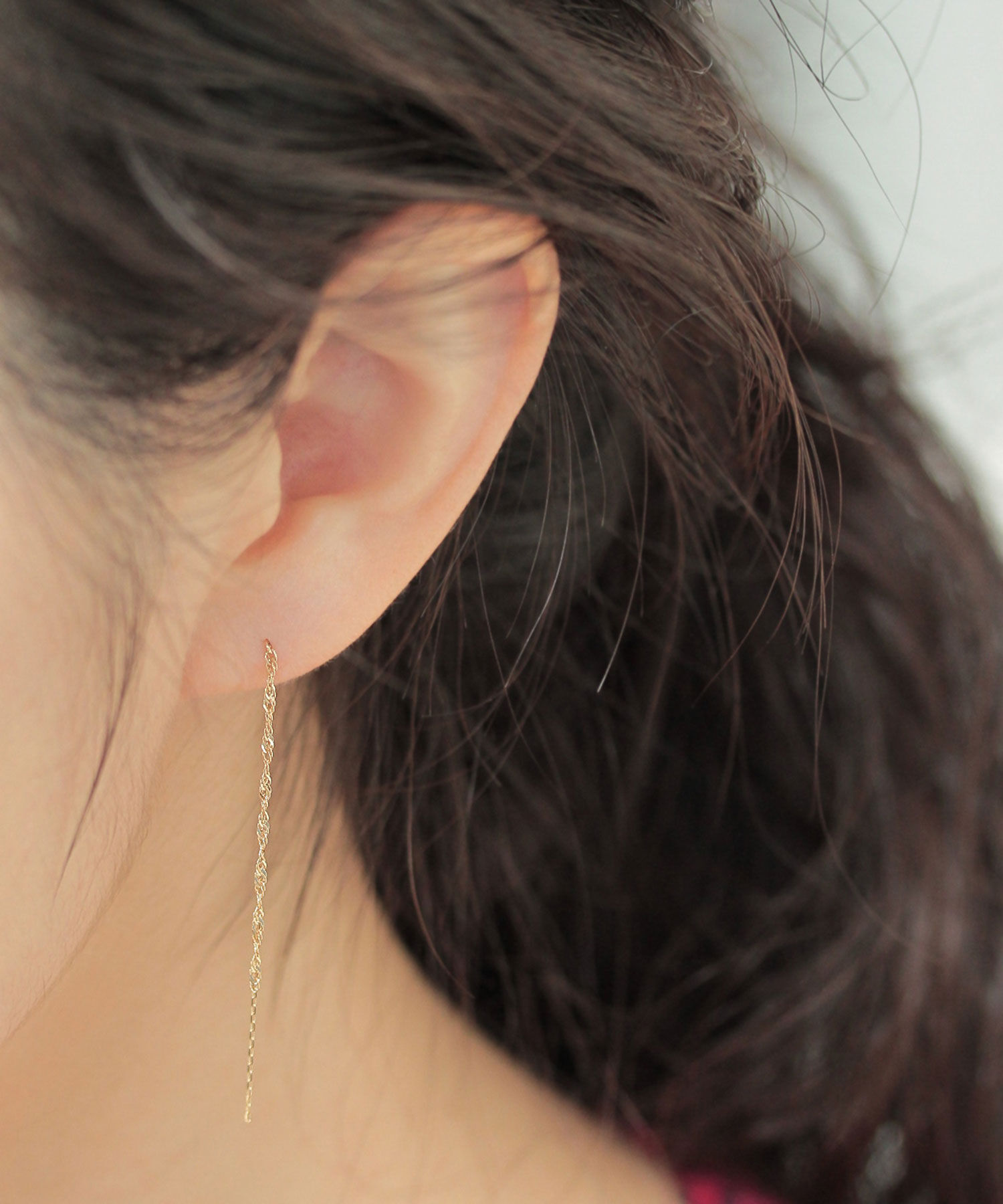  「K10 ダブルチェーンピアス」|ピアス|