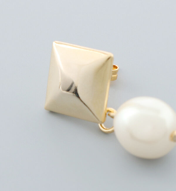  「Vintique ゴールドスタッズ&times;パール ピアス」|ピアス|