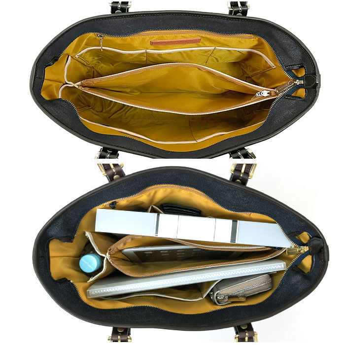 BACKYARD FAMILY「ビジネス トートバッグ メンズ 通販 ブランド INNFITH デニム 通勤 通学 A4 多収納」|トートバッグ|